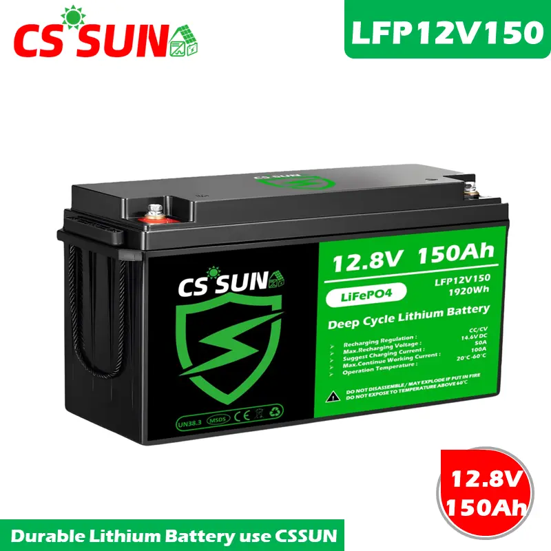 Long Life 12 8V 150Ah Deep Cycle LiFePO4 Lithium Battery