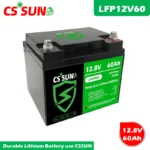 12V 60ah LiFePO4 battery for solar energy storage