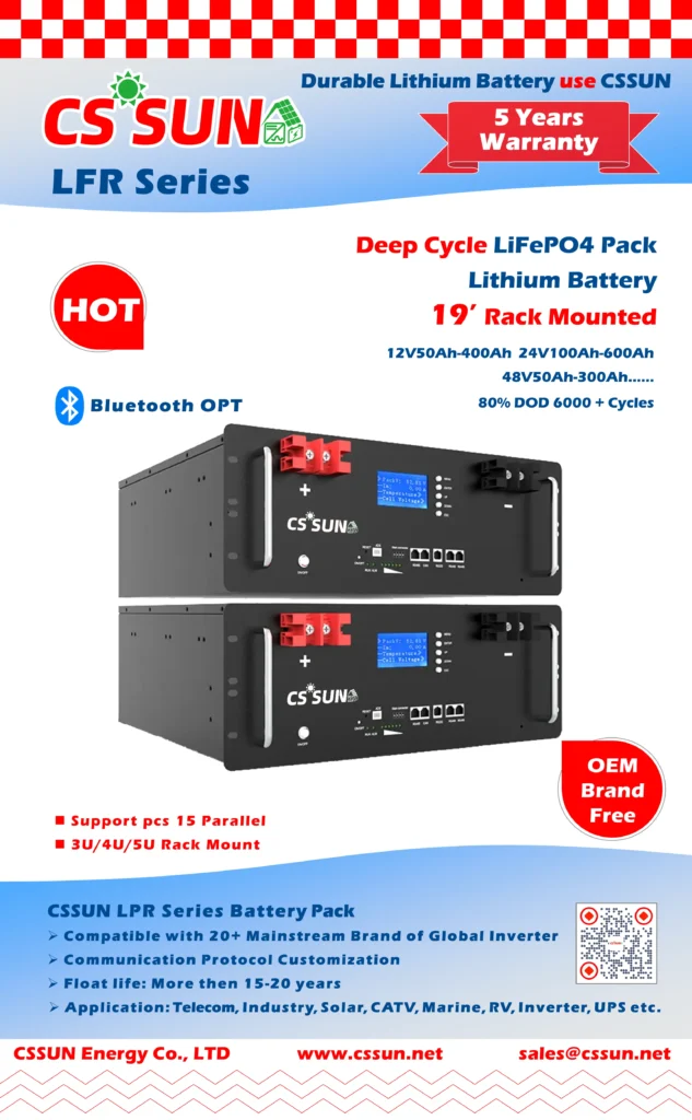 ·019 Cssun Lpr Series 19 Rack Mounted Lifepo4 Batteries