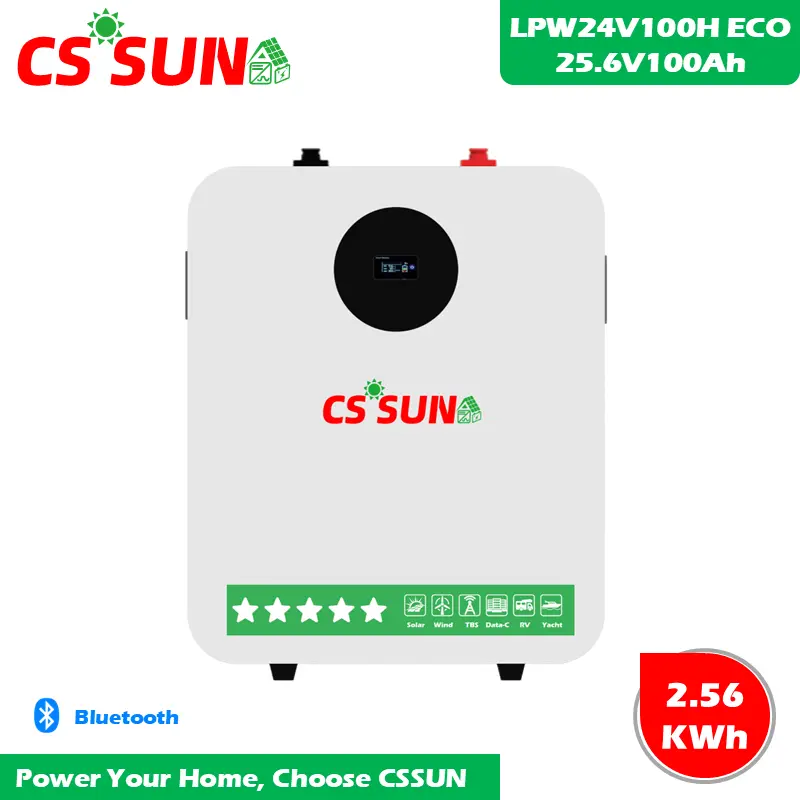 LPW24V100 ECO 25.6V 100Ah LifePO4 Power Wall Batteries